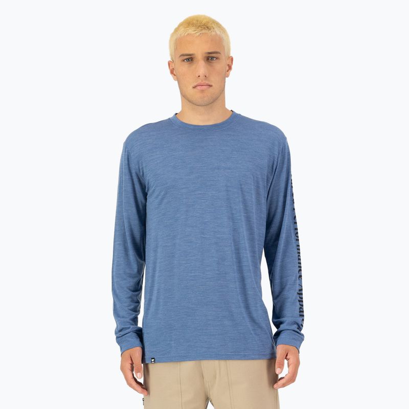 Pánská termoakční mikina Mons Royale Zephyr Tencel steel blue