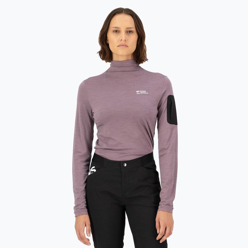 Dámská termoakční mikina Mons Royale Diversion Mock Neck mauve