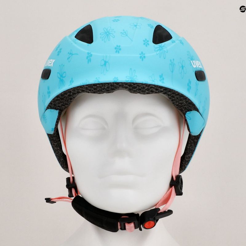 Dětská cyklistická helma UVEX Oyo Style flowers cyan matt 13