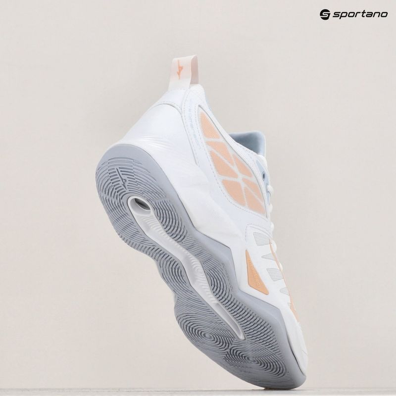 Dámské volejbalové boty Mizuno Wave Dimension white/peach parfait/halogen blue 9