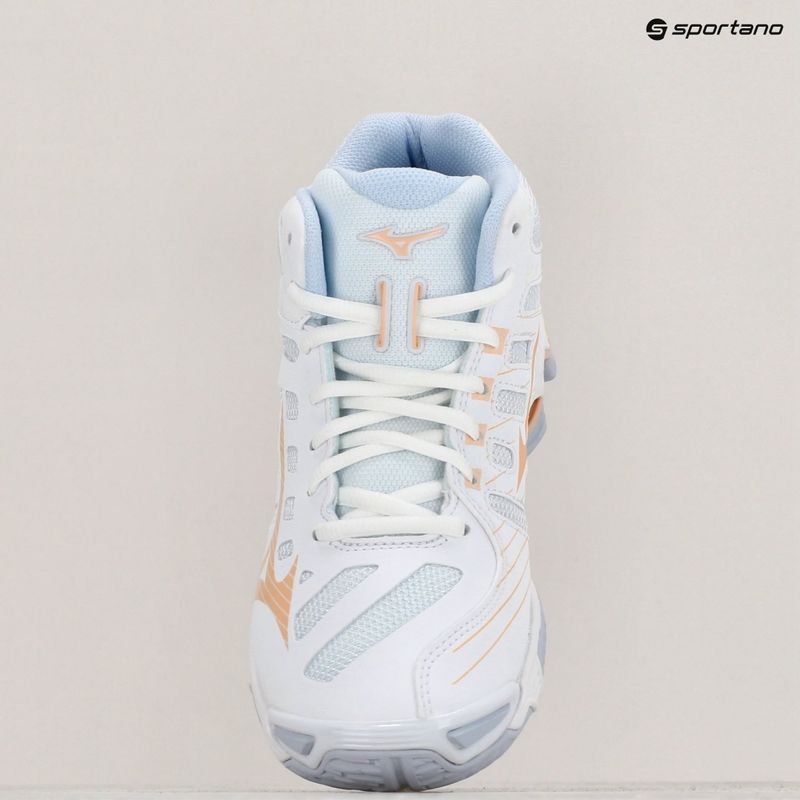 Dámské volejbalové boty Mizuno Wave Voltage Mid white/peach parfait/halogen blue 9