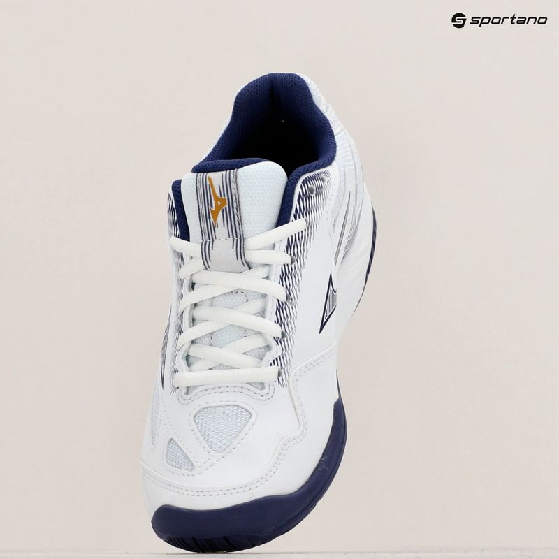 Dětské házenkářské boty Mizuno Stealth Star 2 Jr white/blueribbon/mpgold 9