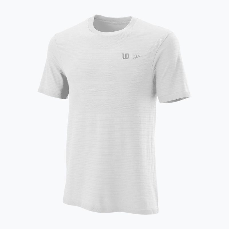 Pánské tenisové tričko Wilson Bela SMLS Crew III white WRA813004