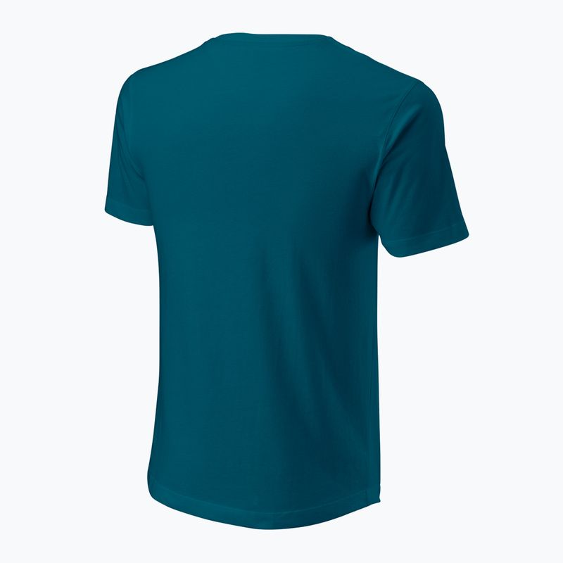 Pánské tenisové tričko Wilson Script Eco Cotton Tee blue/coral 2