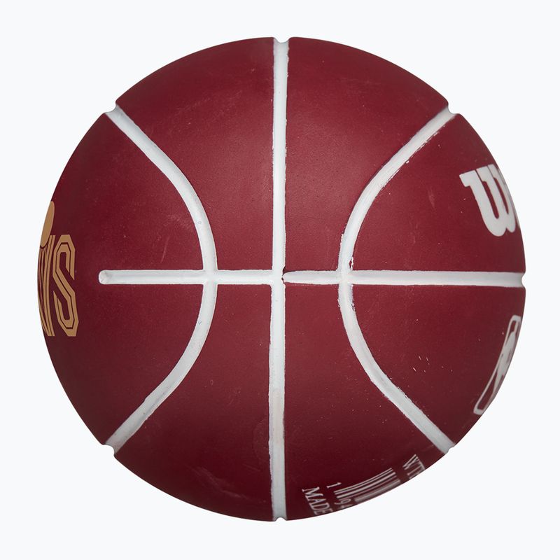 Basketbalový míč Wilson NBA Team Dribbler Cleveland Cavaliers brown velikost 7 3