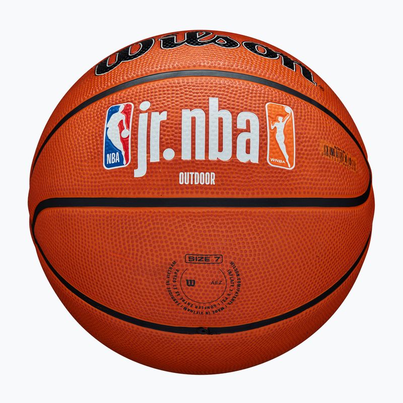 Dětský basketbalový míč   Wilson NBA JR Fam Logo Authentic Outdoor brown velikost 5 5