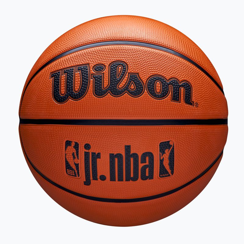 Dětský basketbalový míč   Wilson NBA JR Drv Fam Logo brown velikost 5