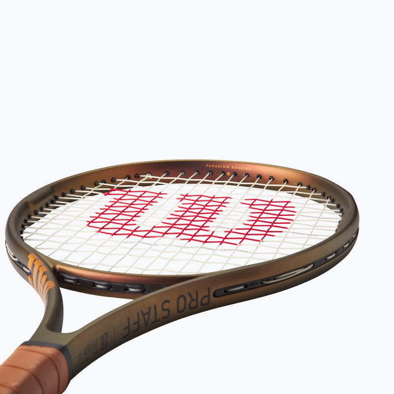 Dětská tenisová raketa Wilson Pro Staff 26 V14 zlatá WR126310 11