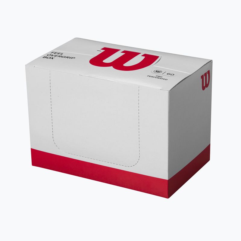 Wilson Pro Overgrip 60 Perforovaná krabička na tenisovou raketu 60 ks bílá. 3