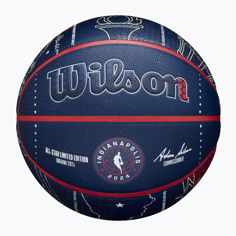 Basketbalový míč  Wilson 2024 NBA All Star Collector + krabice brown velikost 7