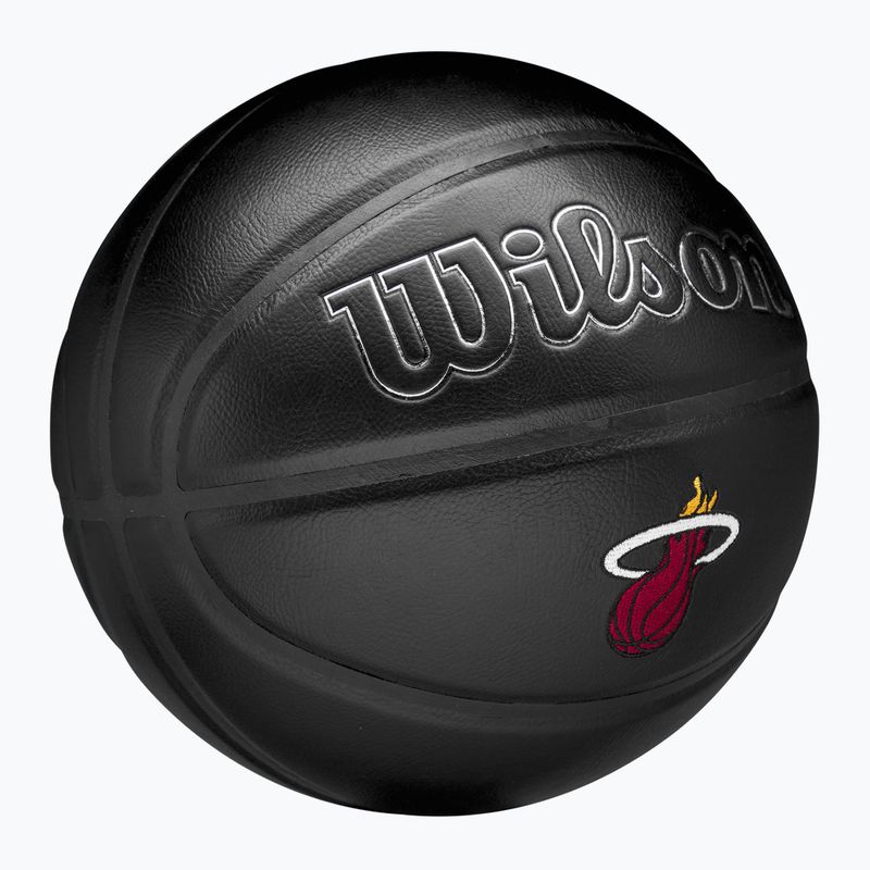 Basketbalový míč Wilson NBA Team Premiere Miami Heat black velikost  7 2