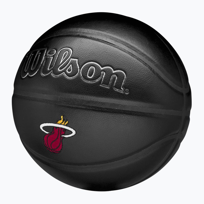Basketbalový míč Wilson NBA Team Premiere Miami Heat black velikost  7 3