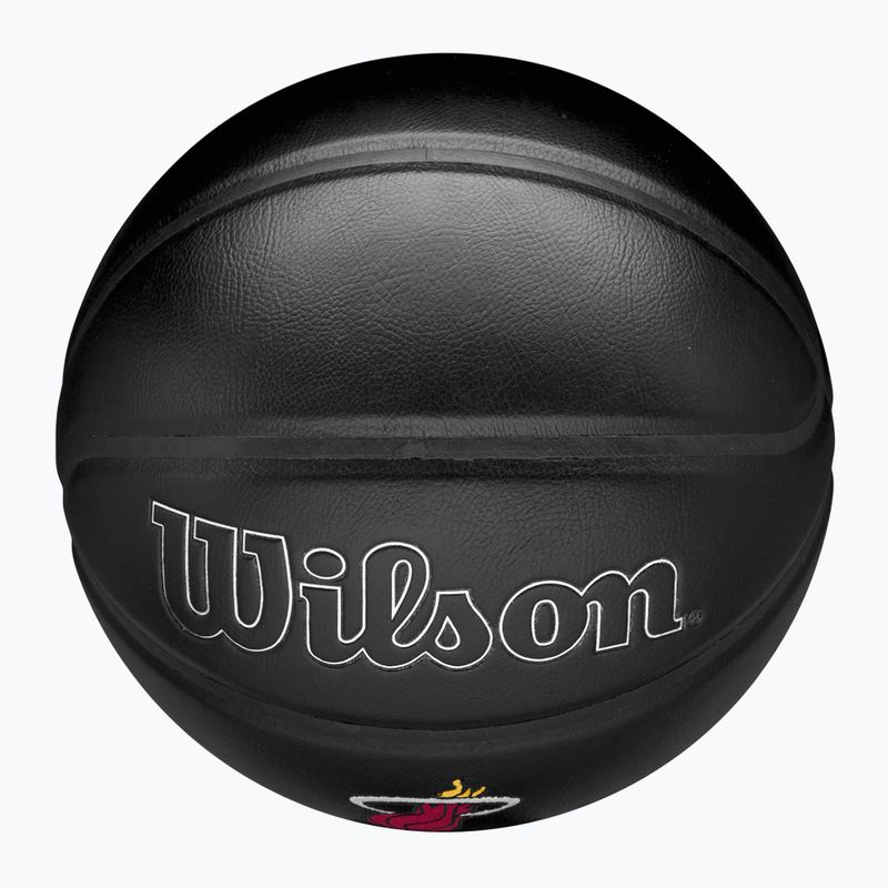 Basketbalový míč Wilson NBA Team Premiere Miami Heat black velikost  7 5