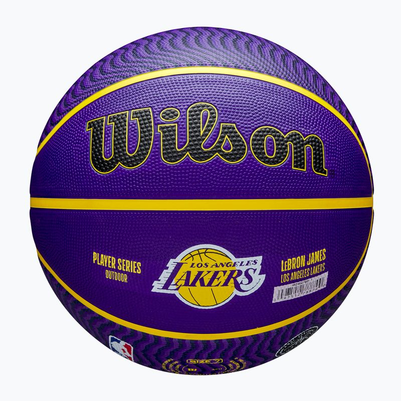 Basketbalový míč  Wilson NBA Player Icon Outdoor Lebron blue velikost 7 5