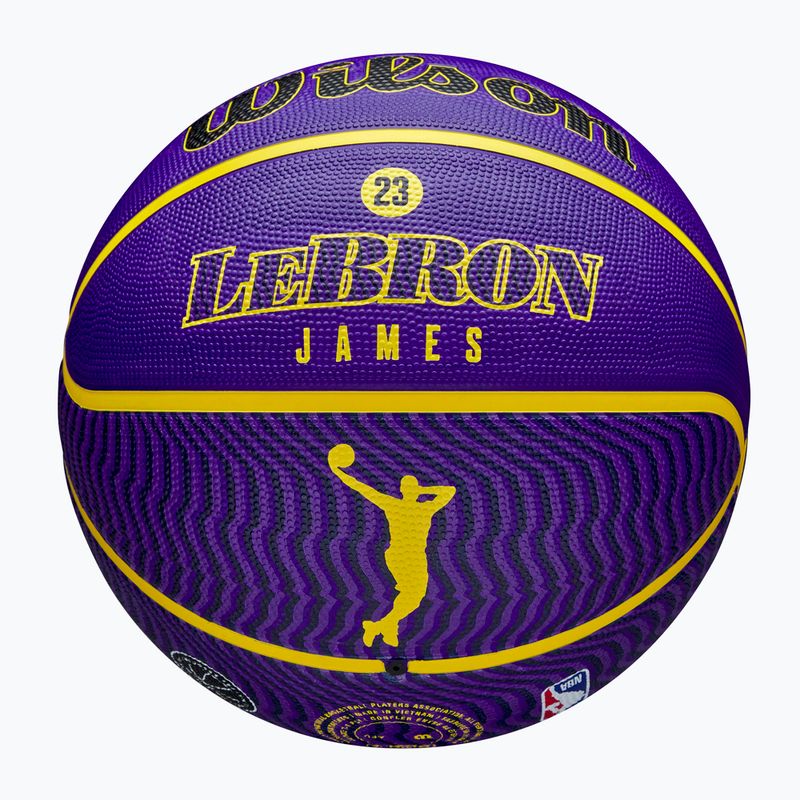 Basketbalový míč  Wilson NBA Player Icon Outdoor Lebron blue velikost 7 7