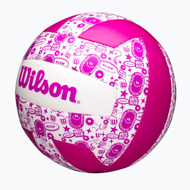 Volejbalový míč Wilson Stamp purple/white velikost 5 3