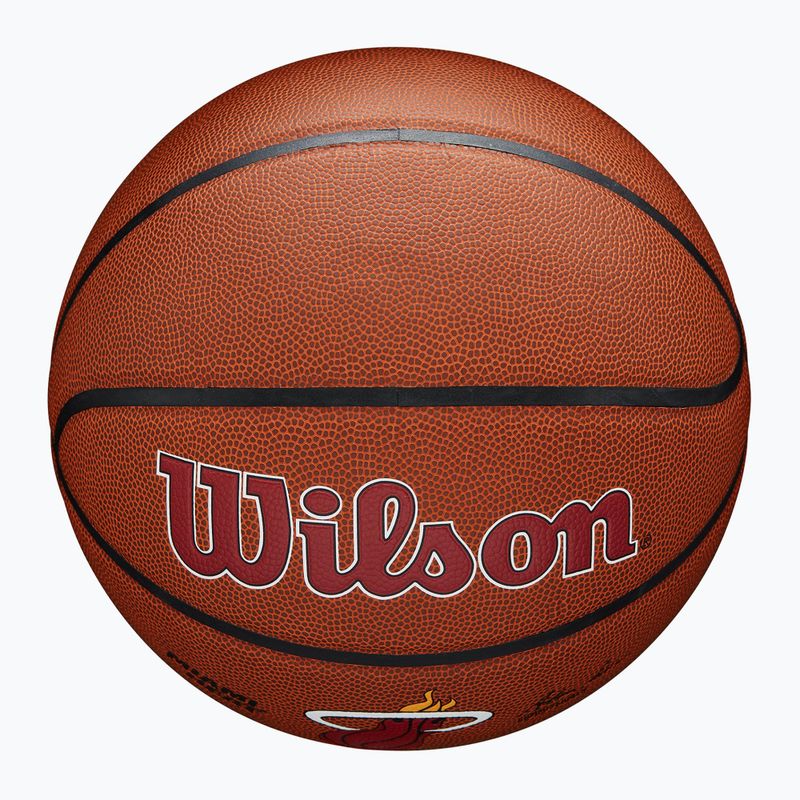 Basketbalový míč Wilson NBA Team Alliance Miami Heat brown velikost  7 5