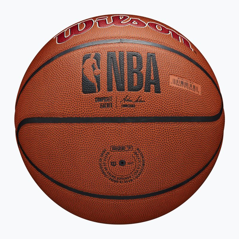 Basketbalový míč Wilson NBA Team Alliance Miami Heat brown velikost  7 6