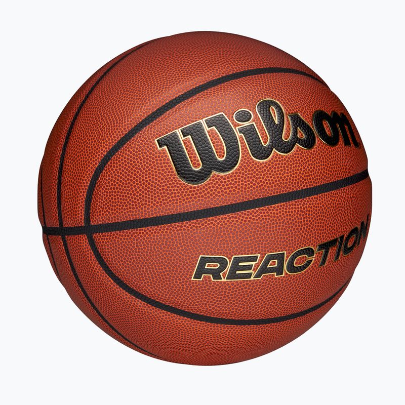 Basketbalový míč Wilson Reaction Pro brown/gold velikost 7 2