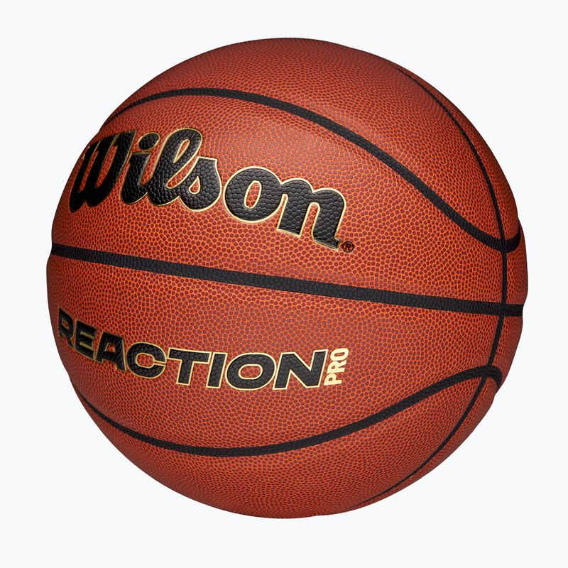 Basketbalový míč Wilson Reaction Pro brown/gold velikost 7 3