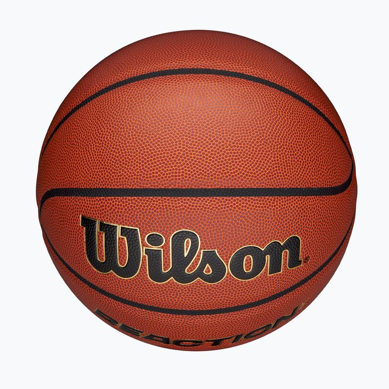 Basketbalový míč Wilson Reaction Pro brown/gold velikost 7 5