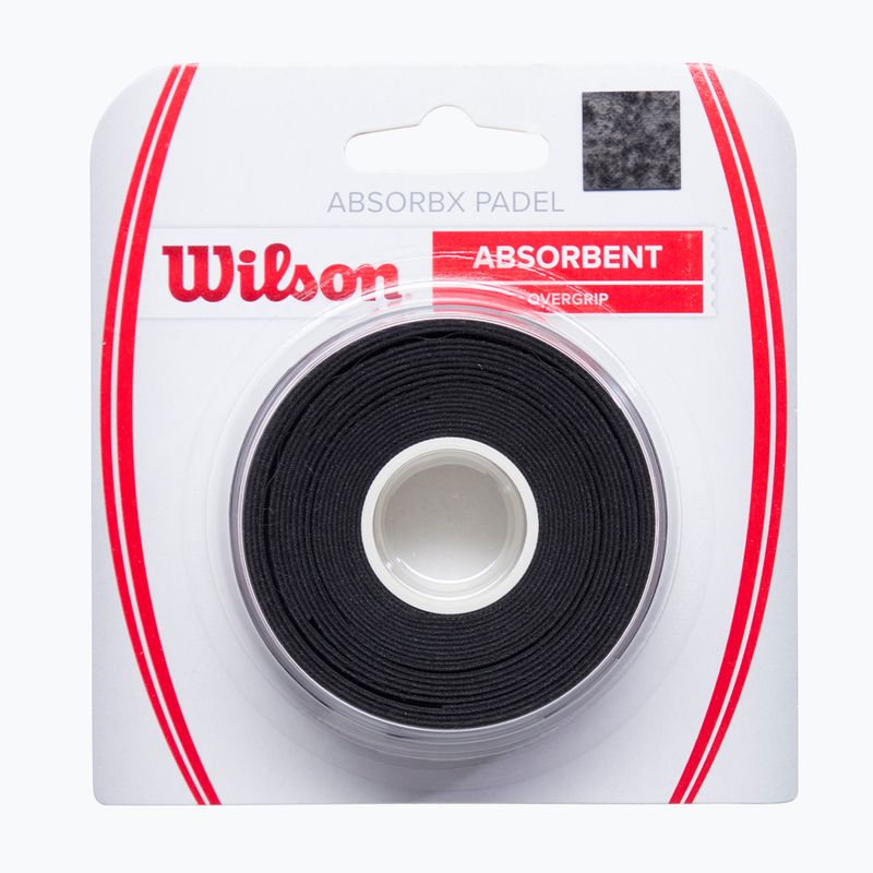 Omotávky na padelové rakety Wilson Absorbx Overgrip Padel 3 ks black