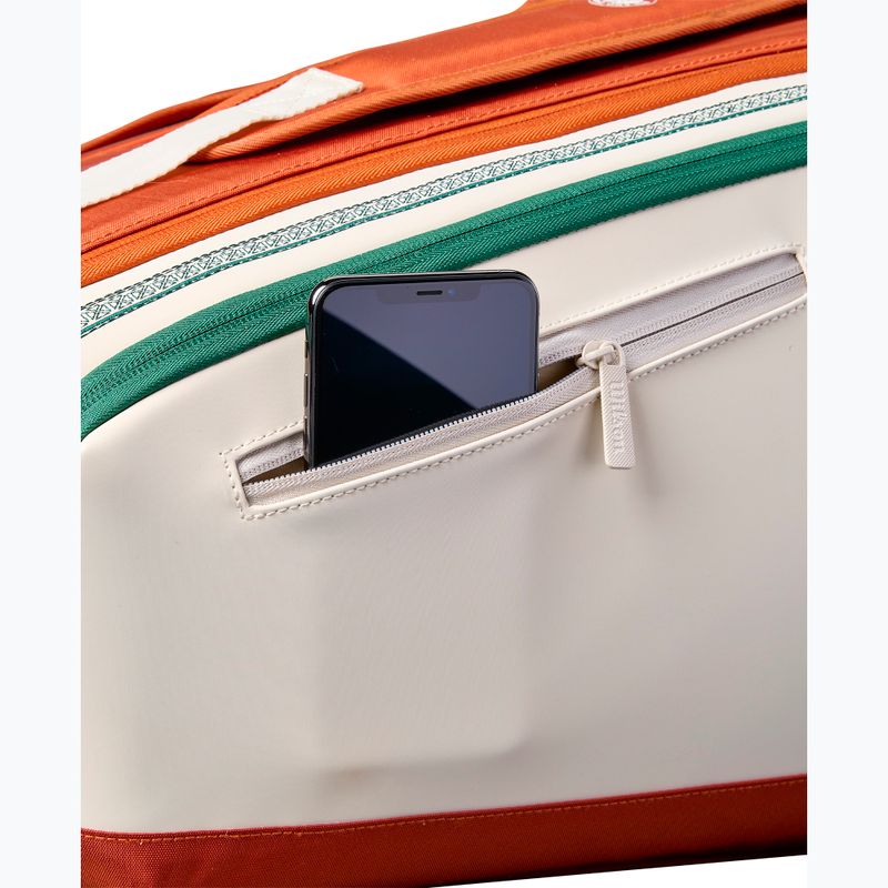 Tenisová taška Wilson Roland Garros Super Tour 9Pk 2026 cream/clay/green 6