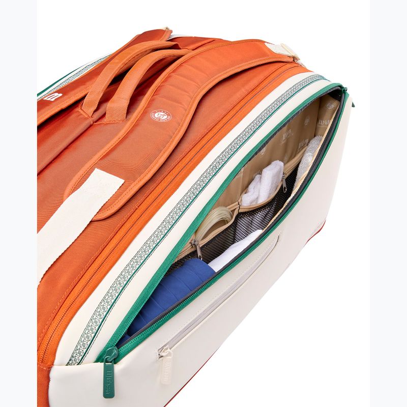 Tenisová taška Wilson Roland Garros Super Tour 9Pk 2026 cream/clay/green 7