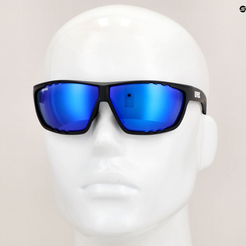 Sluneční brýle UVEX Sportstyle 706 black matt/mirror blue 7
