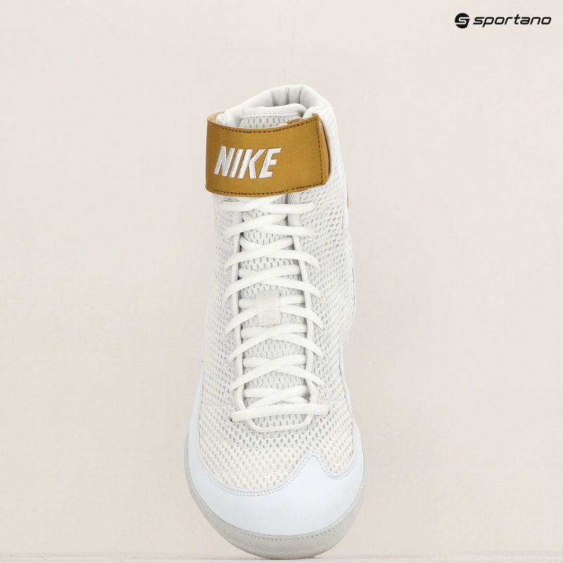 Pánská zápasová obuv Nike Inflict 3 white/metallic gold 9