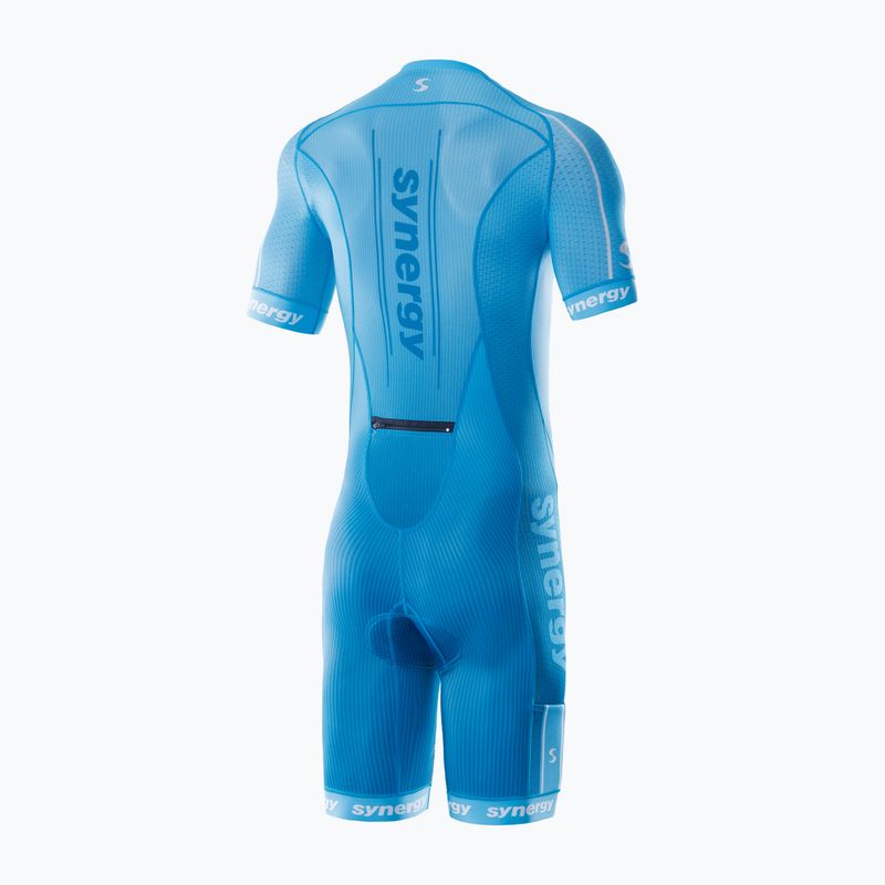 Pánská triatlonová kombinéza Synergy Elite Short Sleeve Trisuit cobalt blue 2