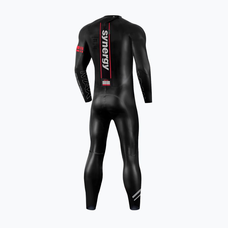 Pánská triatlonová neoprenová kombinéza Synergy Adrenaline Full Sleeve 5 mm black/red 2