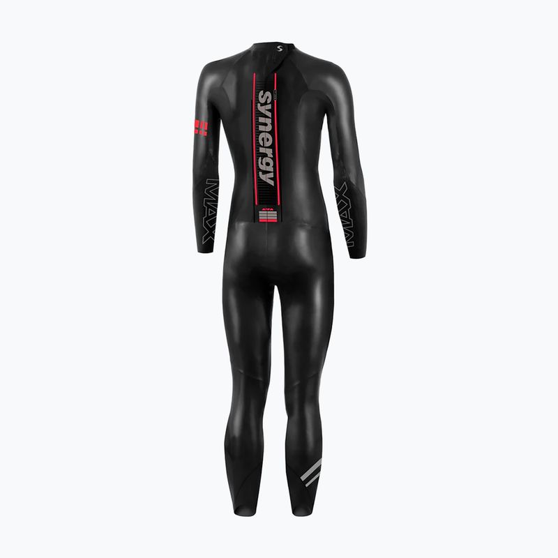 Dámská triatlonová neoprenová kombinéza Synergy Adrenaline Full Sleeve 5 mm black/red 2