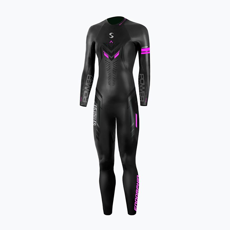 Dámská triatlonová neoprenová kombinéza Synergy Endorphin Full Sleeve 5/3 mm black/pink