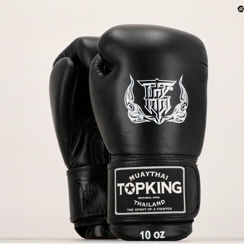 Top King Muay Thai Ultimate černé boxerské rukavice 6