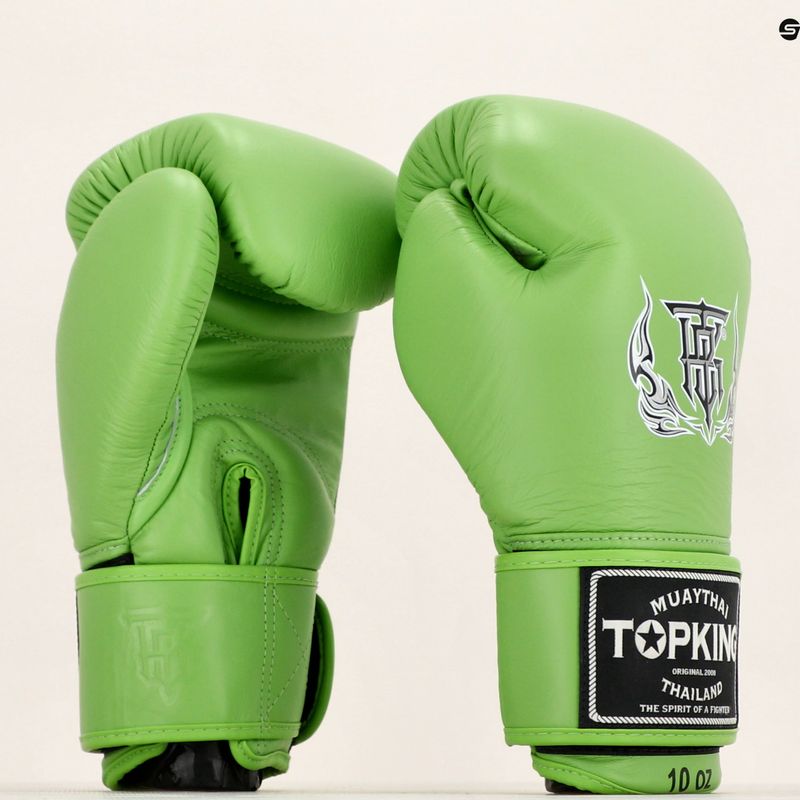 Top King Muay Thai Ultimate zelené boxerské rukavice 7