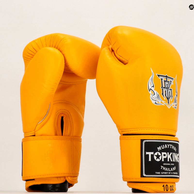 Top King Muay Thai Ultimate žluté boxerské rukavice 6