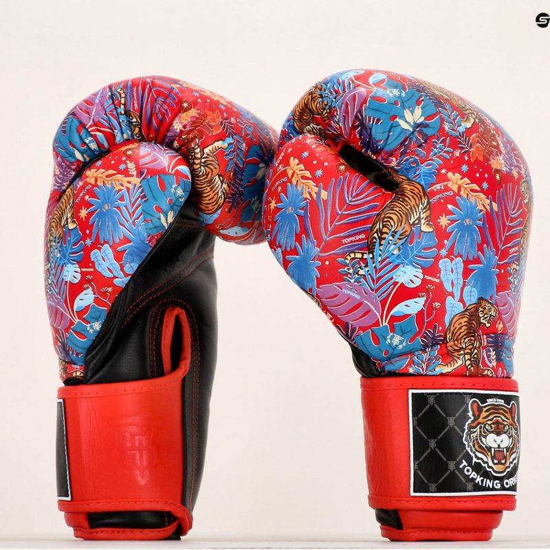 Boxerské rukavice Top King Boxing Wild Tiger černé/červené 6