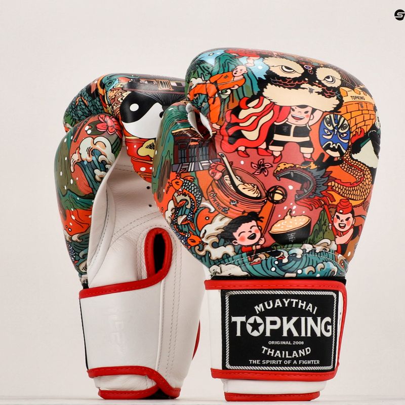 Boxerské rukavice Top King Boxing Culture white/red TKBGCT-1C1 7