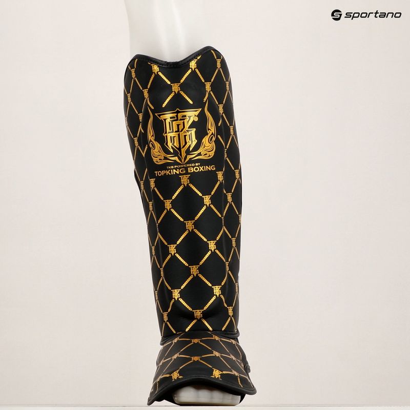 Chrániče holenních kostí a chodidel Top King Chain Semi Leather black/gold 6