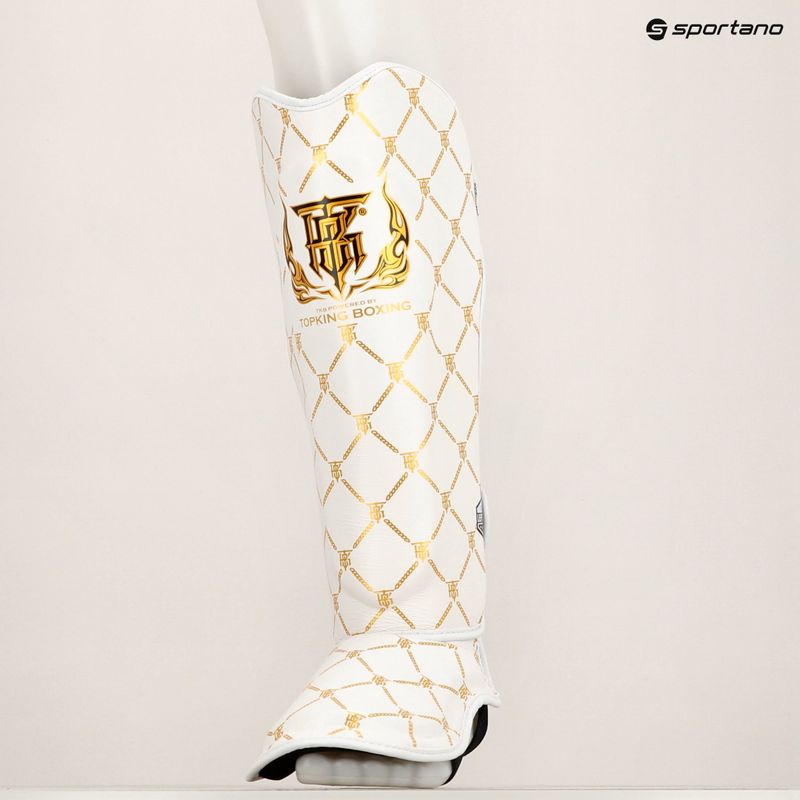 Chrániče holenních kostí a chodidel Top King Chain white/gold 8