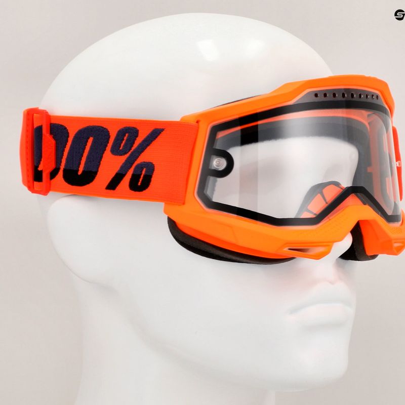 Cyklistické brýle  100% Accuri 2 Enduro MTB neon/orange/clear 7