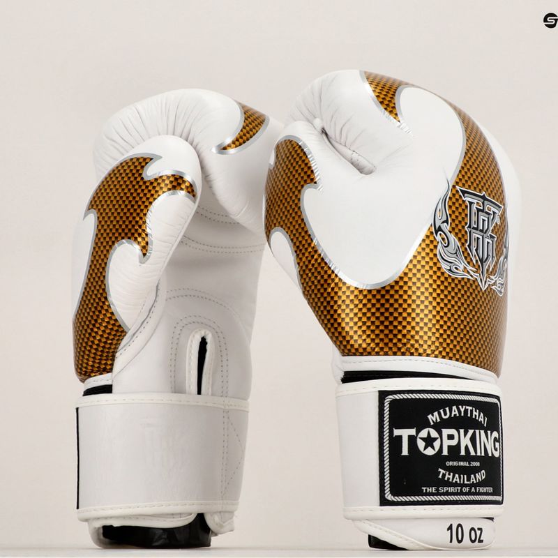 Boxerské rukavice Top King Muay Thai Empower white/gold 6