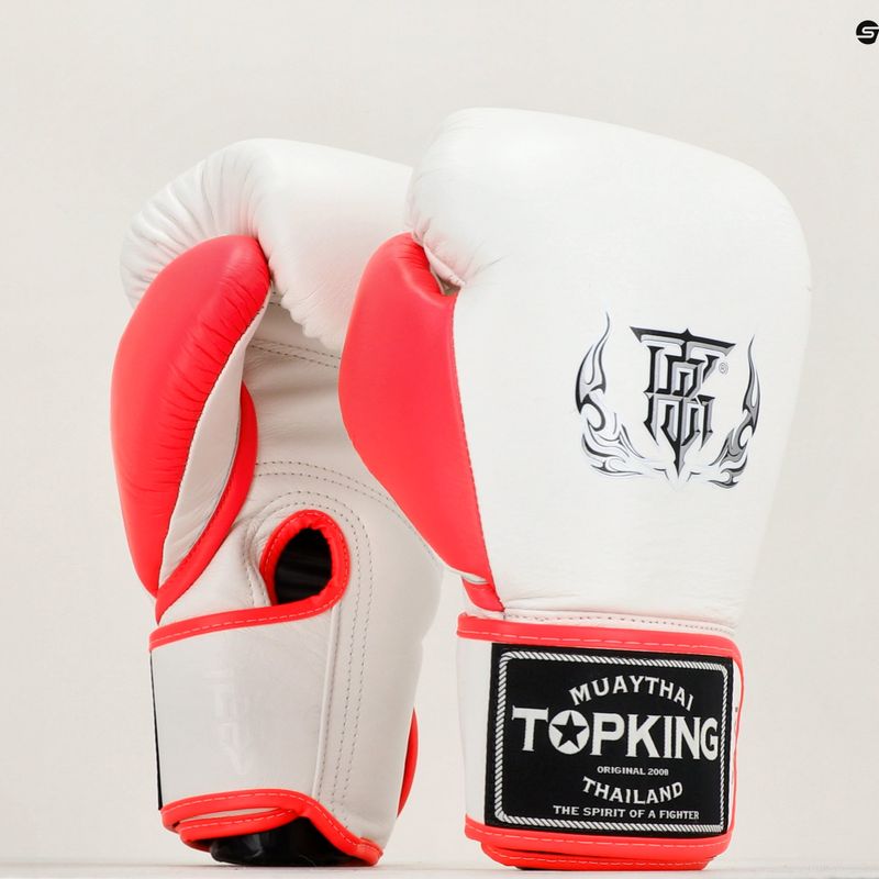 Boxerské rukavice Top King Boxing Reborn bílé/růžové 6