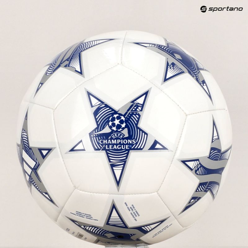 adidas UCL Club 23/24 fotbalový míč bílá/železná metalíza/šokově fialová/jasně azurová velikost 4 5
