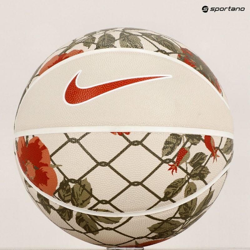 Basketbalový míč  Nike 8P PRM Energy Deflated lt orewood brn/white/white/burnt sunrise velikost  7 5