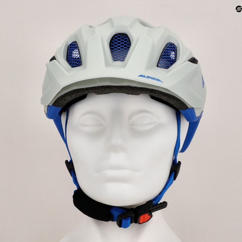 Dětská cyklistická helma Alpina Carapax smoke grey/blue matt 11