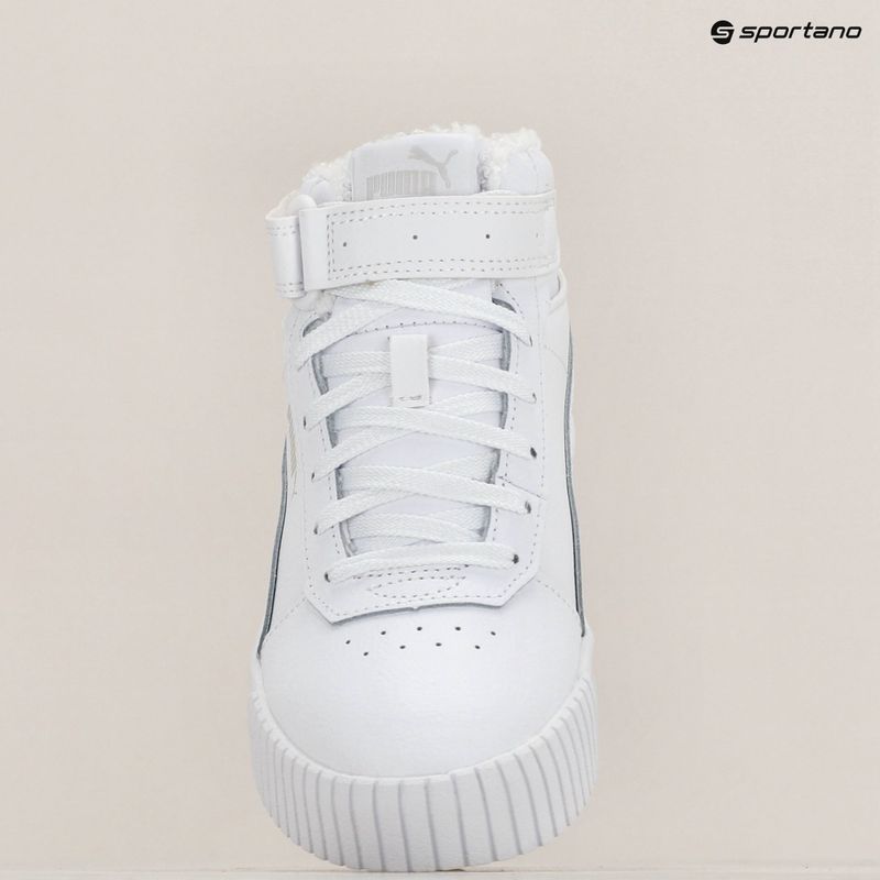 Dětské boty PUMA Carina 2.0 Mid Fur puma white/sedate gray 9