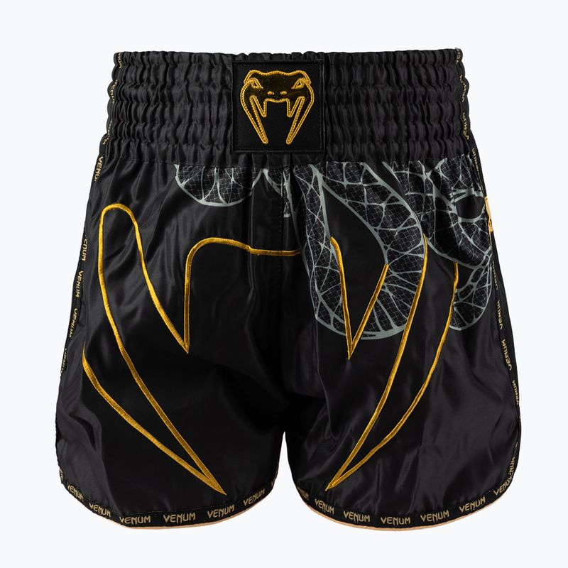 Pánské tréninkové šortky Venum Serpenti Muay Thai black/silver/gold