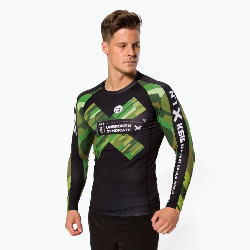 KSW pánský Rashguard Camo LS černý